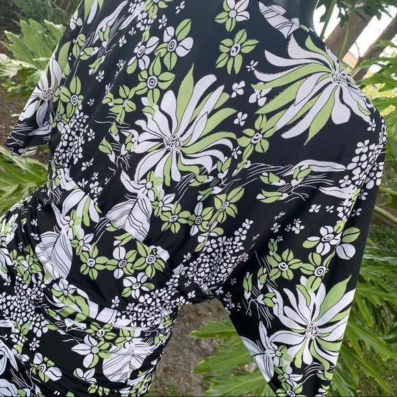 Vintage Rampage 90’s Black & Green Floral Blouse - Picture 7 of 8